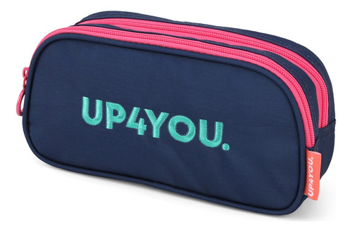 Estojo Escolar Duplo Juvenil Grande 02 Zíper Up4you Luxcel