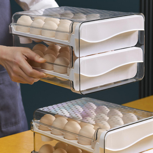 Recipiente De Armazenamento De Ovos De 2 Camadas Recipiente