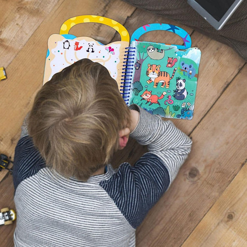 Libro Para Pintar Al Agua Niños Pequeños Montessori Animales