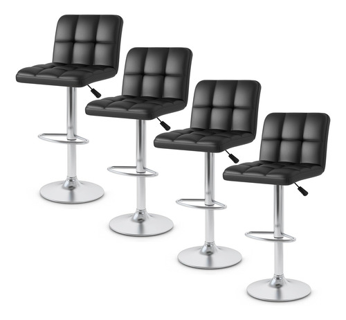 Dortala Juego De 4 Taburetes De Bar Ajustables Taburetes De