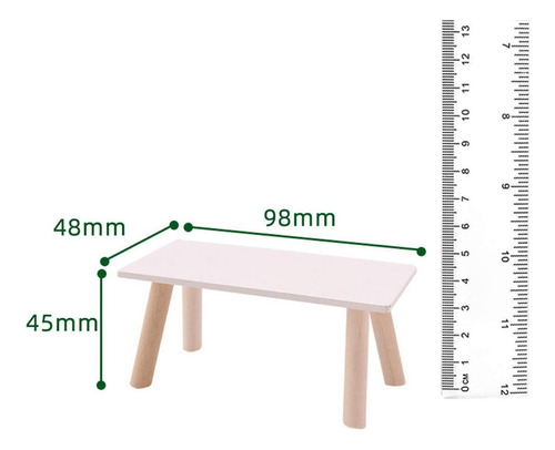 Mesa De Té En Miniatura De Madera For Muebles De Casa De
