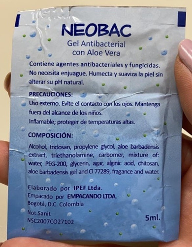 Prevenga Gel Antibacterial Sachet - Unidad a $1375