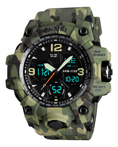 Reloj Deportivo Táctico Impermeable Multifunción Led Camufla