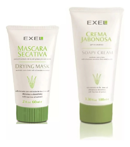 Kit Acne Exel Crema  Limpieza Libre Impurezas Tea Tree