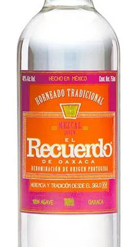 Pack De 4 Mezcal Recuerdo De Oaxaca Con Gusano 750 Ml
