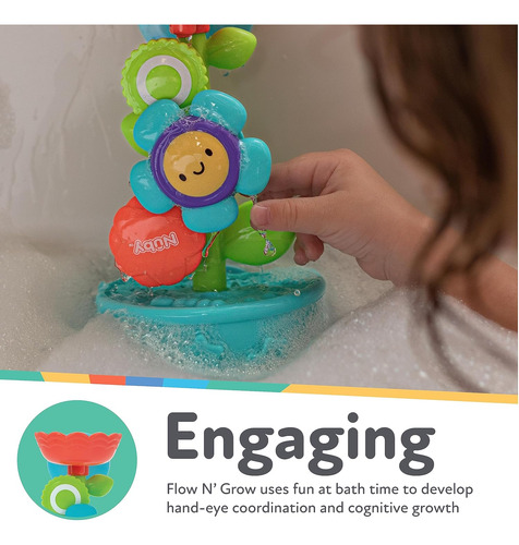 Nuby Flow N' Grow Juguete De Baño Para Jardín Con Flor Y Reg