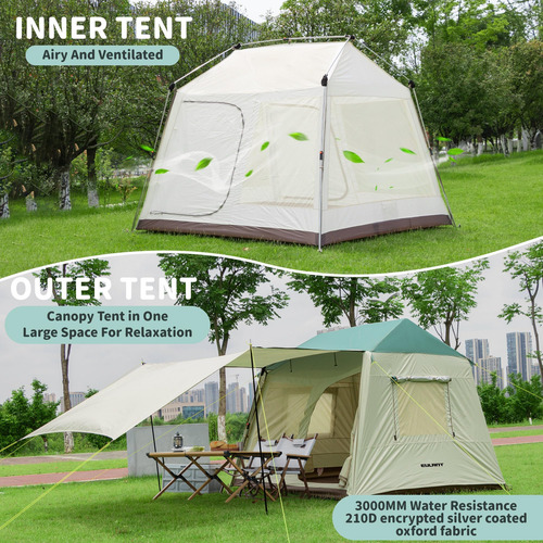 Carpa De Campamento De Yeekoro, Tiendas Impermeables De 3-6