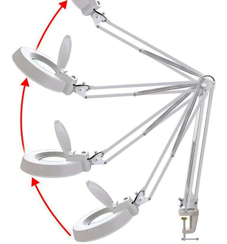 Imagen 3 de 3 de Lampara Luz Led Lupa 10x Brazo Extensible Profesional E.