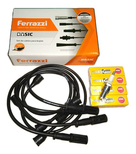 Kit Juego Cables Ferrazzi Y Bujias Ngk Para Fiat 125