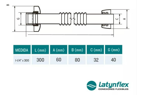 Descarga Cromo Para Salida De Mingitorio C/ Adaptador Baño