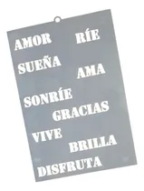 Comprar Stencil Palabras Positivas 9 Palabras En 1 Stencil