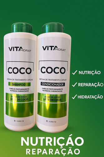 Kit Tratamento Capilar Reduz Frizz Coco Vita Hidrat