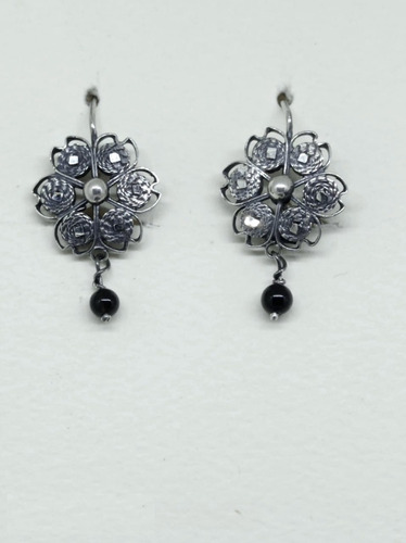 Pendientes Flores / Plata .925 / Lapislazuli / Filigrana /