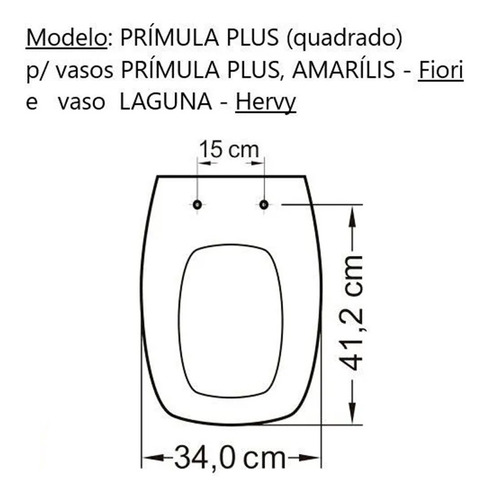 Tampa Sanitária Tupan Prímula Quadrada Branco Ap-00 Cor Gelo