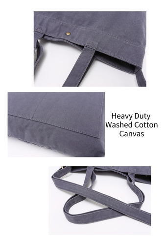 Jeelow Bolso De Mano De Lona Resistente De 16 Oz Bolso Bando