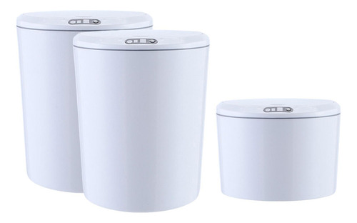 3 Cubos De Basura Con Sensor Automático Manos Libres