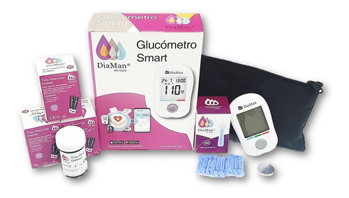 Glucómetro Kit Diaman Smart +150 Tiras Reactivas +50lancetas