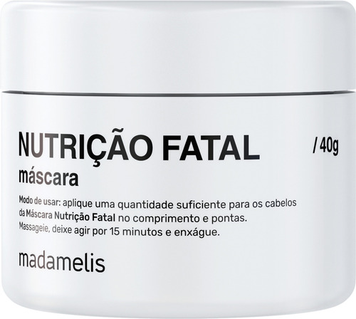 Máscara Capilar Nutrição Fatal 40g Madamelis
