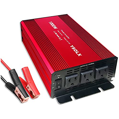 Power Inverter 12v To 110v, Dc To Ac Converter With 3 Ac Out