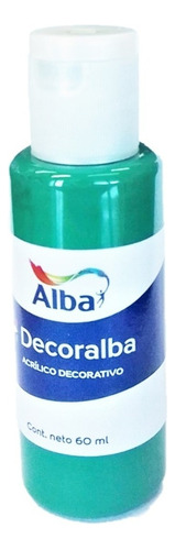 Acrilico Decorativo Decoralba Alba 60ml Colores Tradicional Color 456 Verde Esmeralda