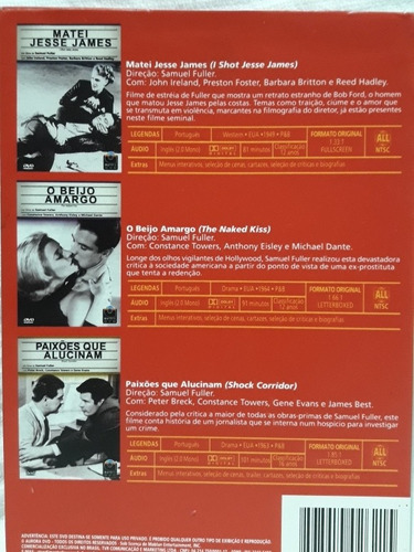 Dvd Coleção Samuel Fuller 3 Filmes (Usado)