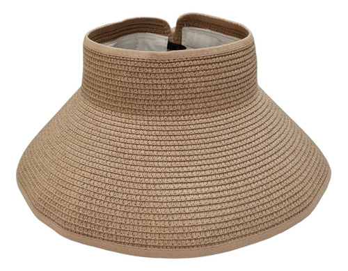 Sombrero Con Visera Para El Sol De Paja Ala Ancha Plegable 