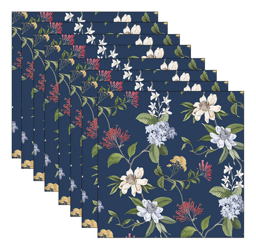 2 Guardanapos Para Decoupage Ambiente Floral Mix Azul