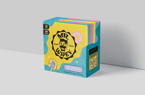 Trapo De Micro Fibra Multiusos Mr Wipey Caja 12pack (180pz)