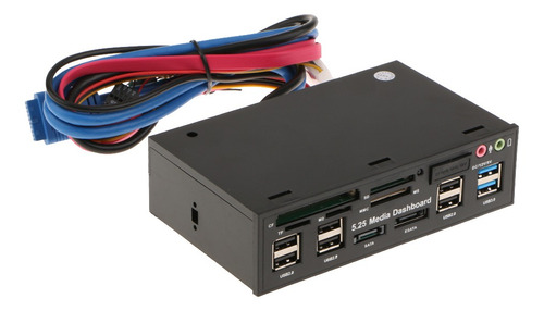 5.25 Multifuncional Media Dashboard Usb3.0 Conector De