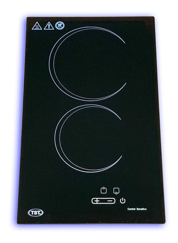 Anafe Eléctrico Tst Vitroceramico 2 Hornallas Negro Negro