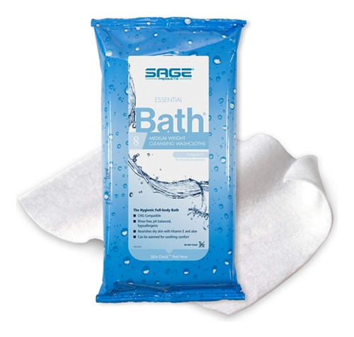 Toallitas De Lavado Comfort Bath, Paquete De 8 Paños D...