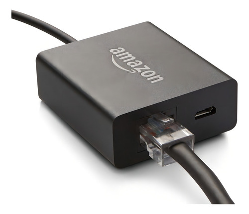 Adaptador Amazon Ethernet Para Dispositivos Amazon Fire Tv Color Negro Tipo De Control Remoto Estándar