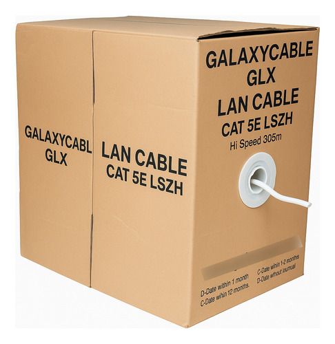 Cable Red Interior Utp Blanco Cat5e 100% Cobre Multifilar.
