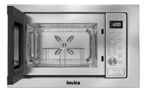 Micro-ondas De 25l Com Acabamento Inox 220v - Invita