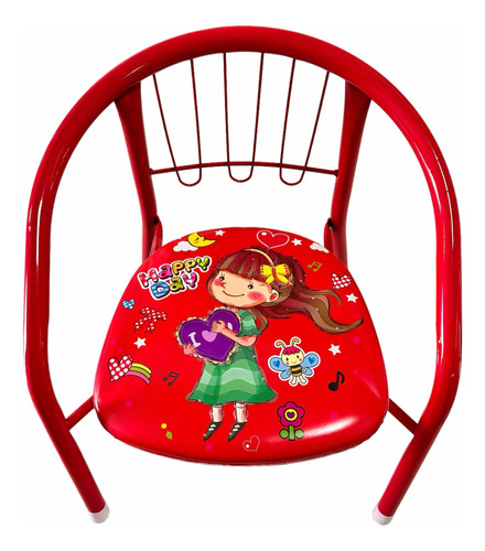 Silla Infantil De Metal Niño Con Chifle