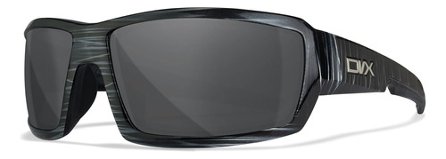 Dvx Detour Lentes Gris Ahumado Con Montura Rayada En Blanco 