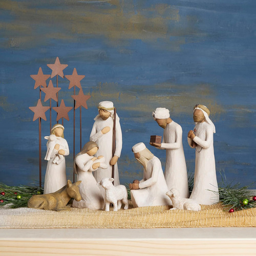Figuras Para Iniciar El Nacimiento De Willow Tree Con Los Tr
