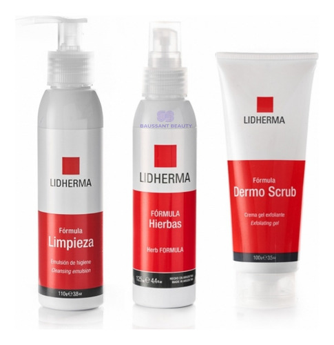 Kit Limpieza Facial Emulsión + Scrub + Hierbas Lidherma
