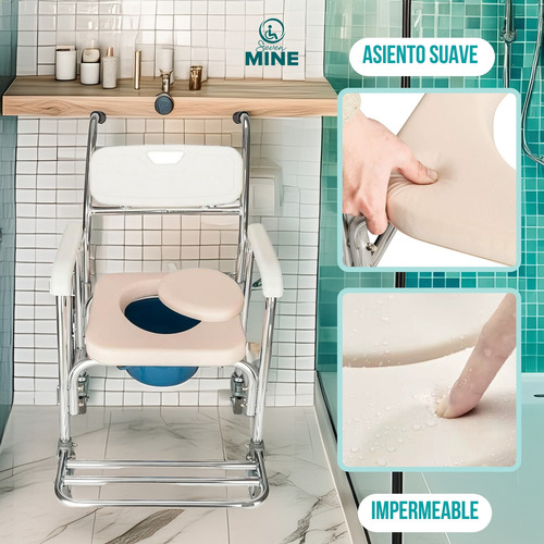 Silla 4 En 1: Silla De Ruedas, Silla Para Baño, Wc, Traslado