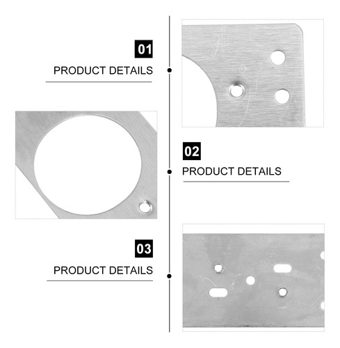 1 Conjunto De Placa De Reparo De Dobradiças De Aço Inoxidáve
