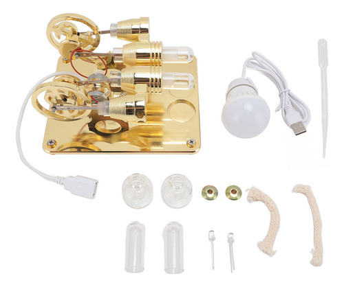 Led De 4 Cilindros, Motor Stirling, Aire Caliente, Bricolaje