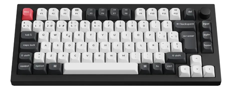 Teclado magnético Keychron Q1 He Iso Tri-mode Switch Nebula preto espanhol Espanha