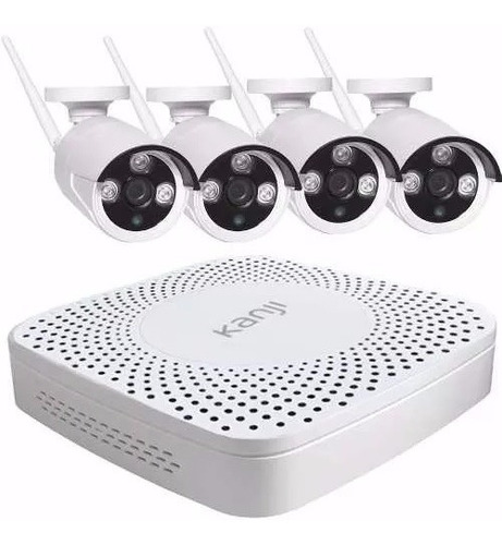 Kit Seguridad Nvr Dvr Inalambrico + 4 Camara Ip Wifi Int Ext