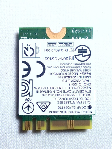 Realtek Rtl8723be T77h535.00 Wireless Wifi Mini Pcie