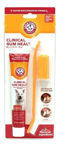 Kit de pasta de dientes con sabor a pollo, cepillo y dedos para perros
