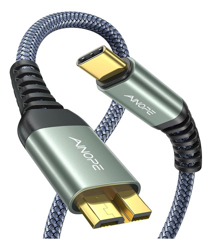 Ainope Cable De Disco Duro Micro B A Usb C De 10 Gbps [trenz