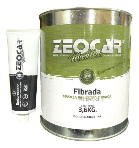 Zeocar Masilla Fibrada X 3,6kg Con Catalizador