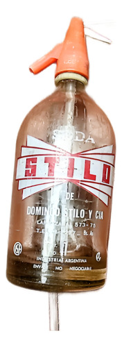 Antiguo Sifón De Vidrio Con Cabeza De Plastico.1 Litro (Usado)