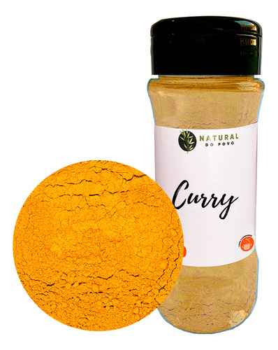 Curry Em Pó Pote Com Dosador Premium Tempero Gourmet 70g