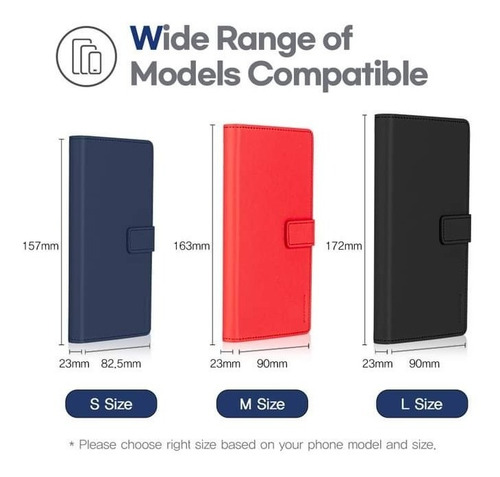 Imagen 3 de 10 de Funda Universal Con Tarjetero Deslizable Adherencia Nanopad